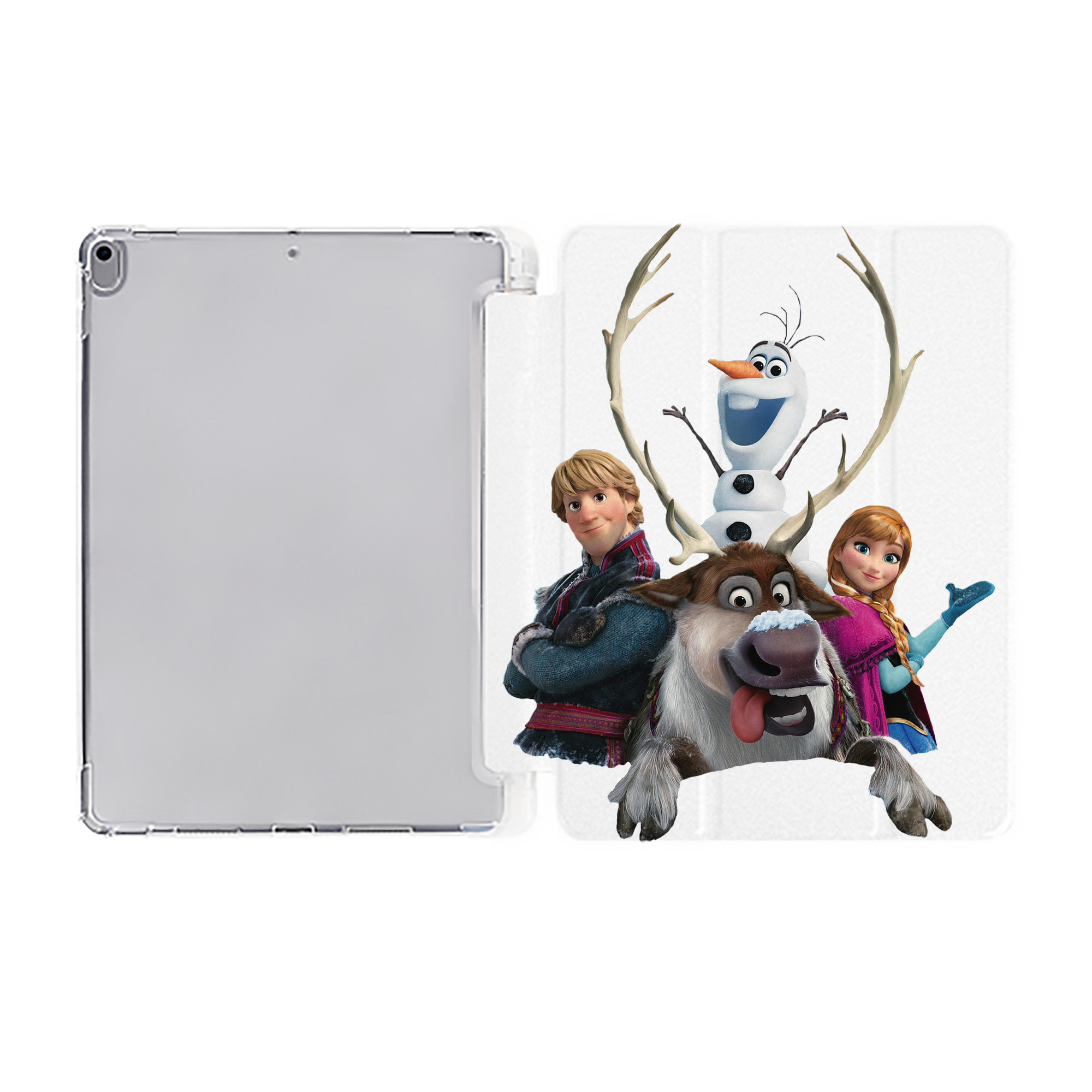（画像用） アナと雪の女王 アンナ エルサ Frozen Anna Elsa IPad ケース ペン収納付き 三つ折りスタンド PUレザー×シリコン 対応機種9.5/10.5/10.9インチ